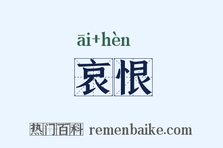 哀恨是什么意思的图片